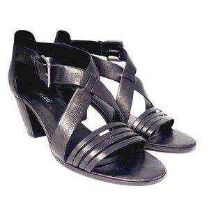 ECCO Strappy Heeled‎ Sandal - Size 9 / EU 40